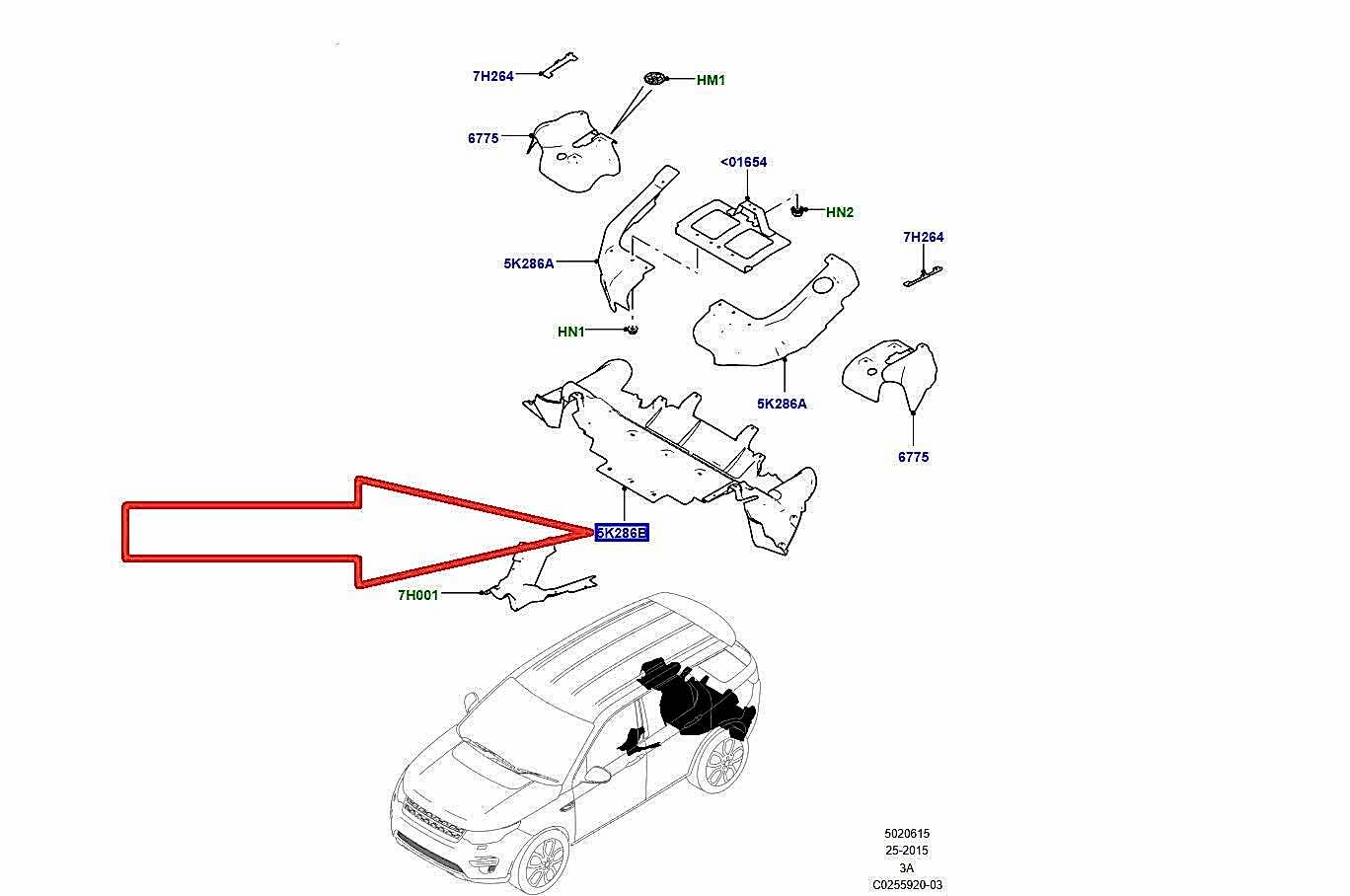LR137499 LR097217 LR088572 Arka Alt Isı Kalkanı Discovery Sport